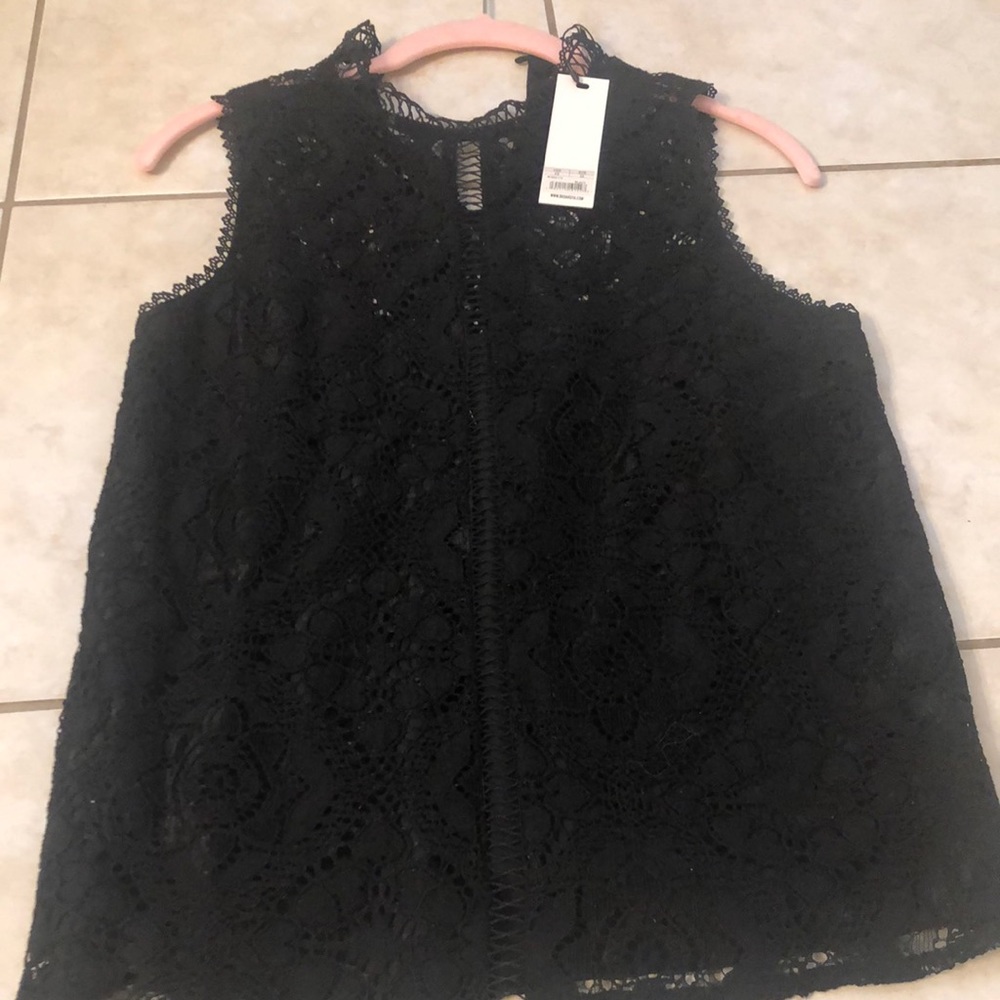 BB Dakota NWT xs lace tank top black